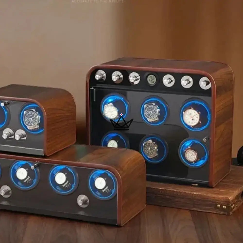 Automatic Watch Winder RETROWIND LUXE — Luxury Wood, Retro Design, Multi-Mode — view 1