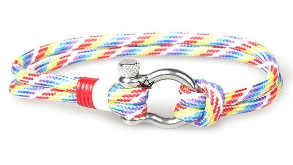 HADOCK Bracelet - Silver Plated Marine Shackle & Rope - 11 Colors — view 13