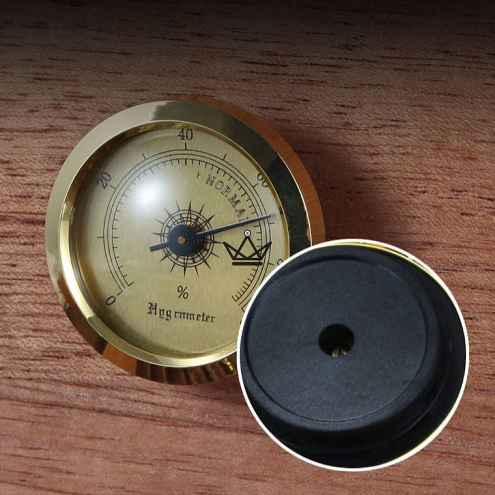 Sensor Basic mechanischer Hygrometer Zigarren — 45 × 15 mm, Gold, Analoganzeige – Ansicht 4
