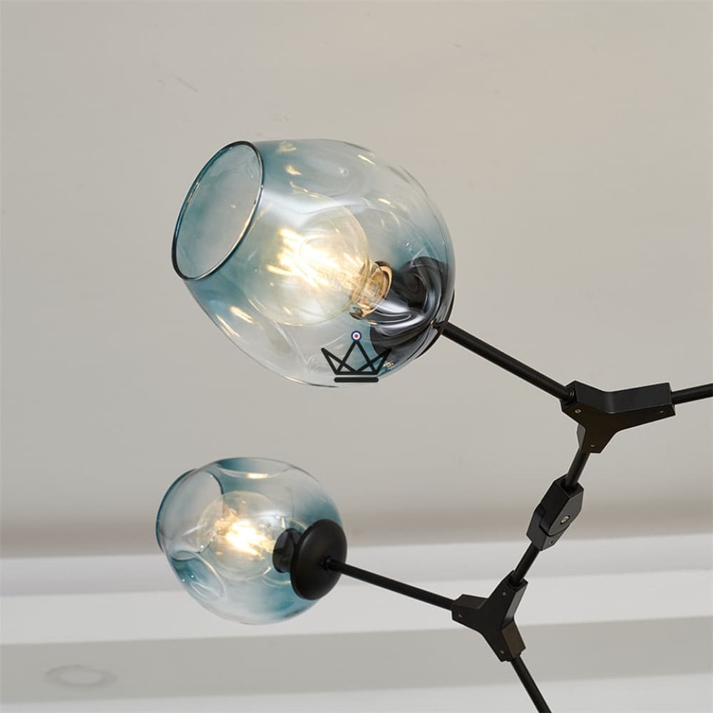 Articulated Industrial Ceiling Chandelier - Branching Bubble Style — view 18