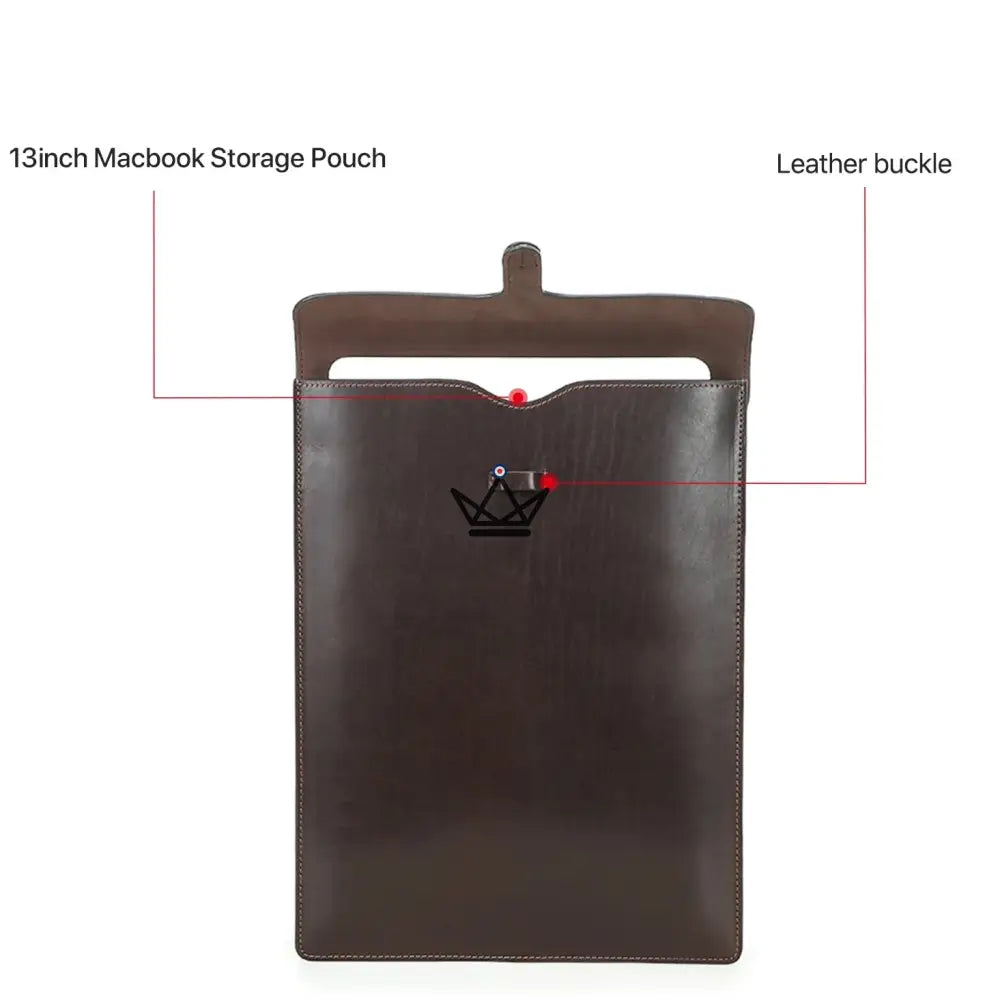 Personalisierbare MacBook Ledertasche 13" bis 15" - Voyageur CONSULAT – Ansicht 5