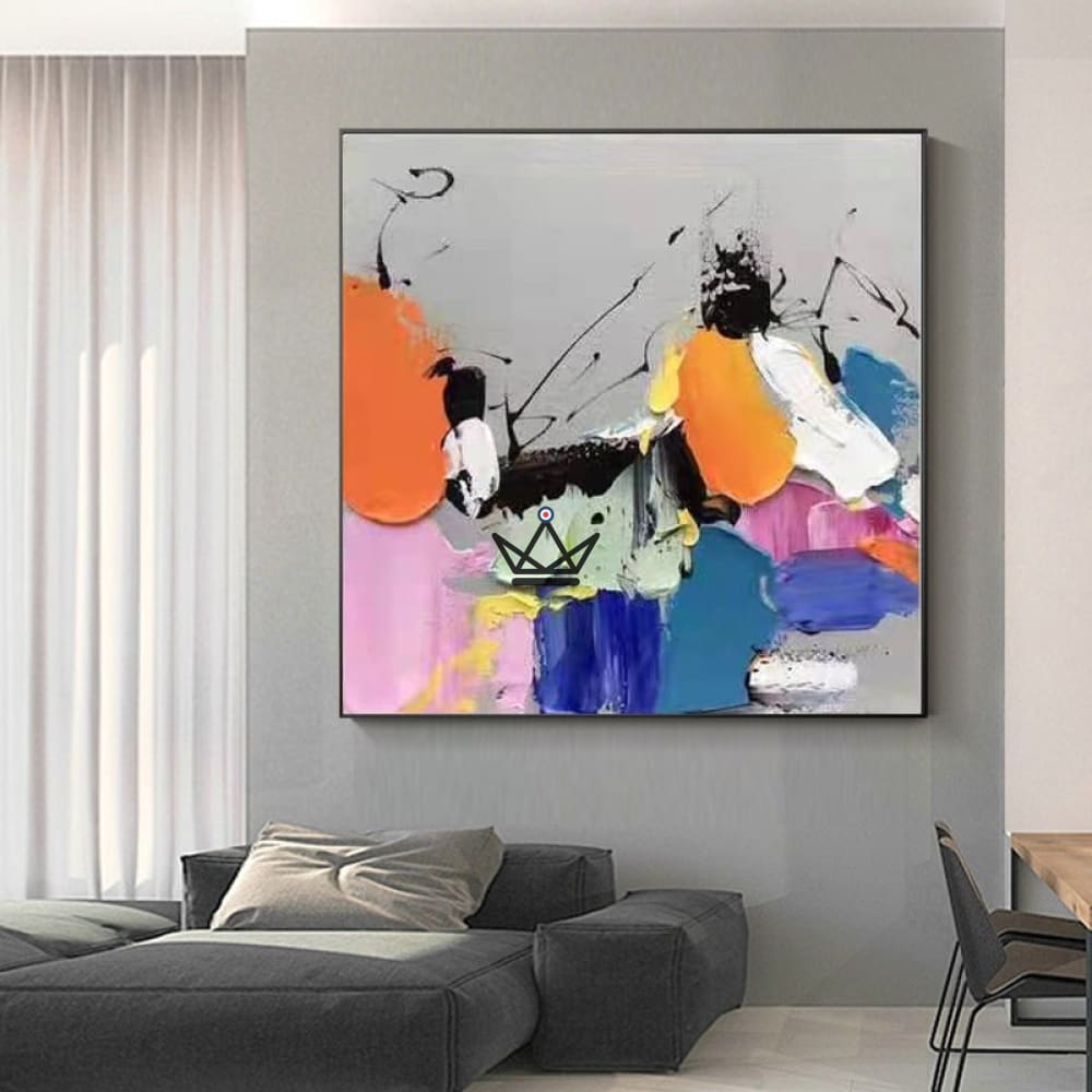 Pintura al óleo sobre lienzo XXL - Fusión cromática Pintura al óleo sobre lienzo XXL - Fusión cromática