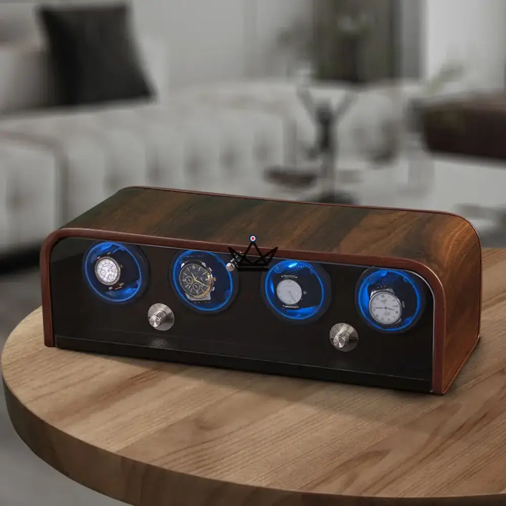 Automatic Watch Winder RETROWIND LUXE — Luxury Wood, Retro Design, Multi-Mode — view 5