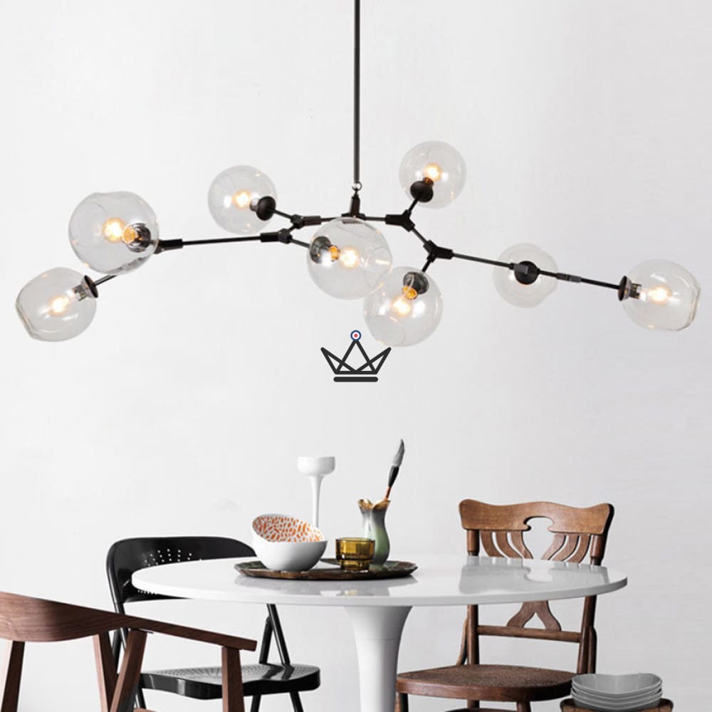 Articulated Industrial Ceiling Chandelier - Branching Bubble Style — view 29