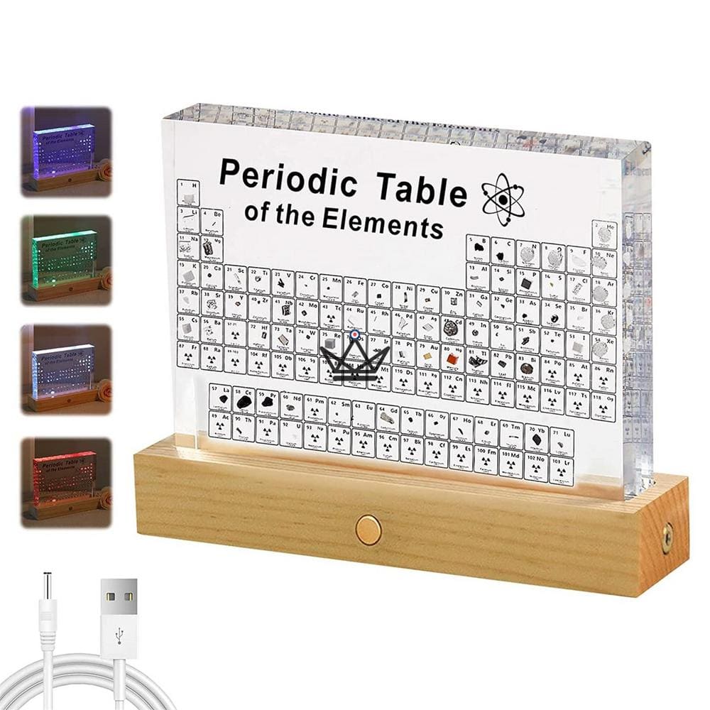 Decorative Periodic Table with Real Elements - Mendeleev — Wireless light base