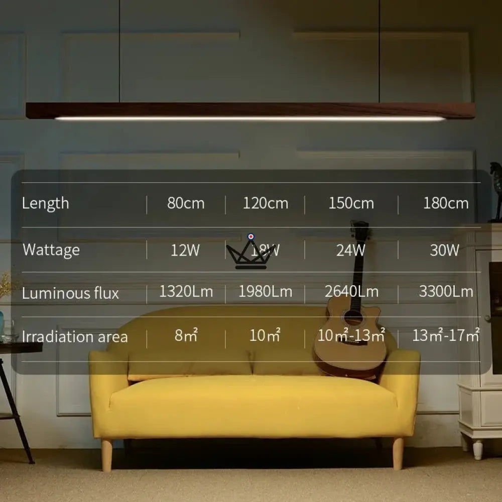 LED Hanging Lamp in Solid Wood - Rhythm Nordic — view 3