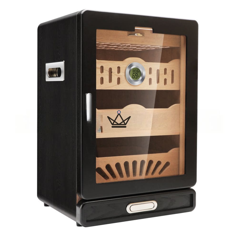 Vesuvius Sky Cigar Humidor — Cedar, Glass Top 9 Slots, 3 Drawers, Accessory Drawer, Digital Hygrometer & 2 Humidifiers, Up to 150 Cigars — view 9