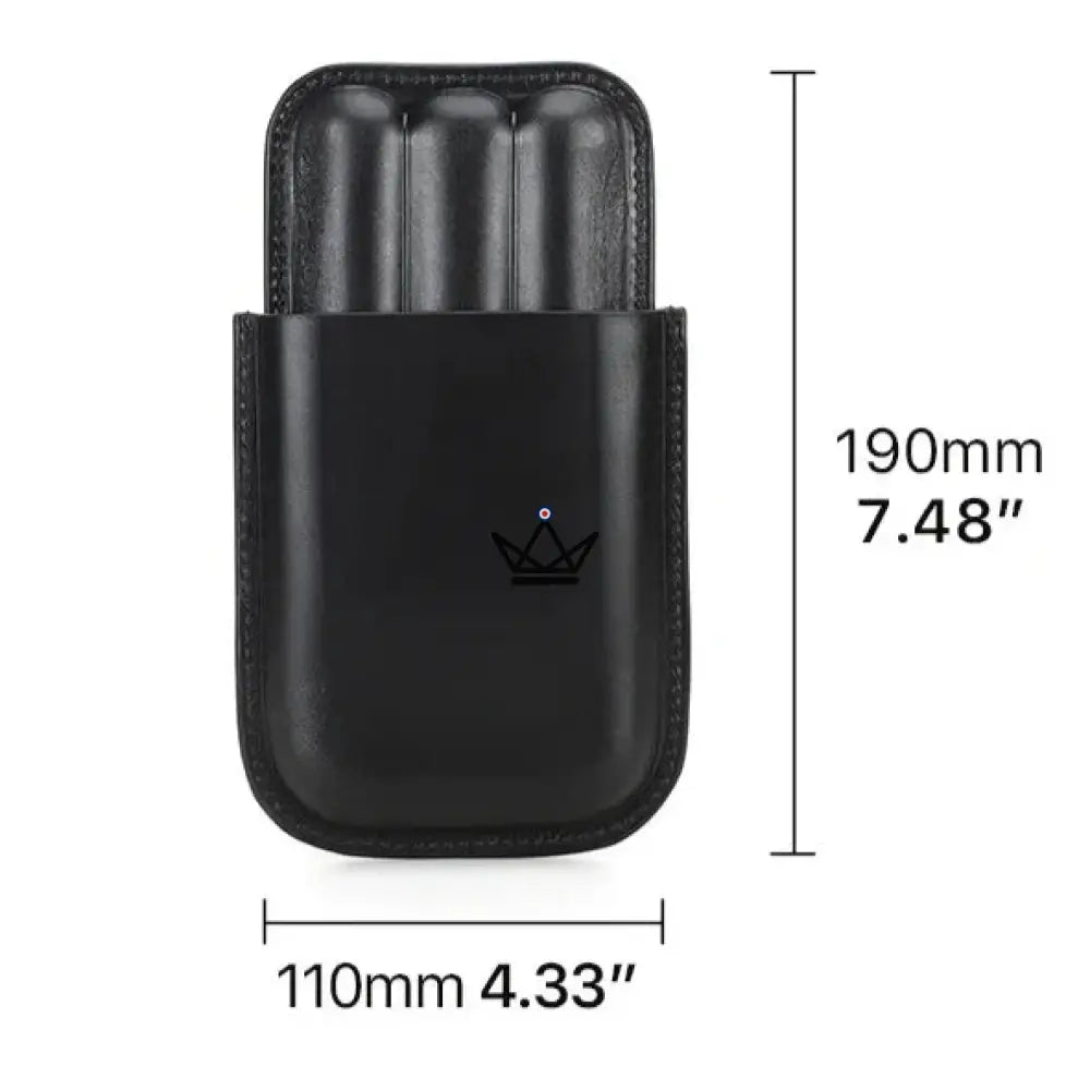 Customizable 3 cigar leather case - Voyageur Élégance — view 9
