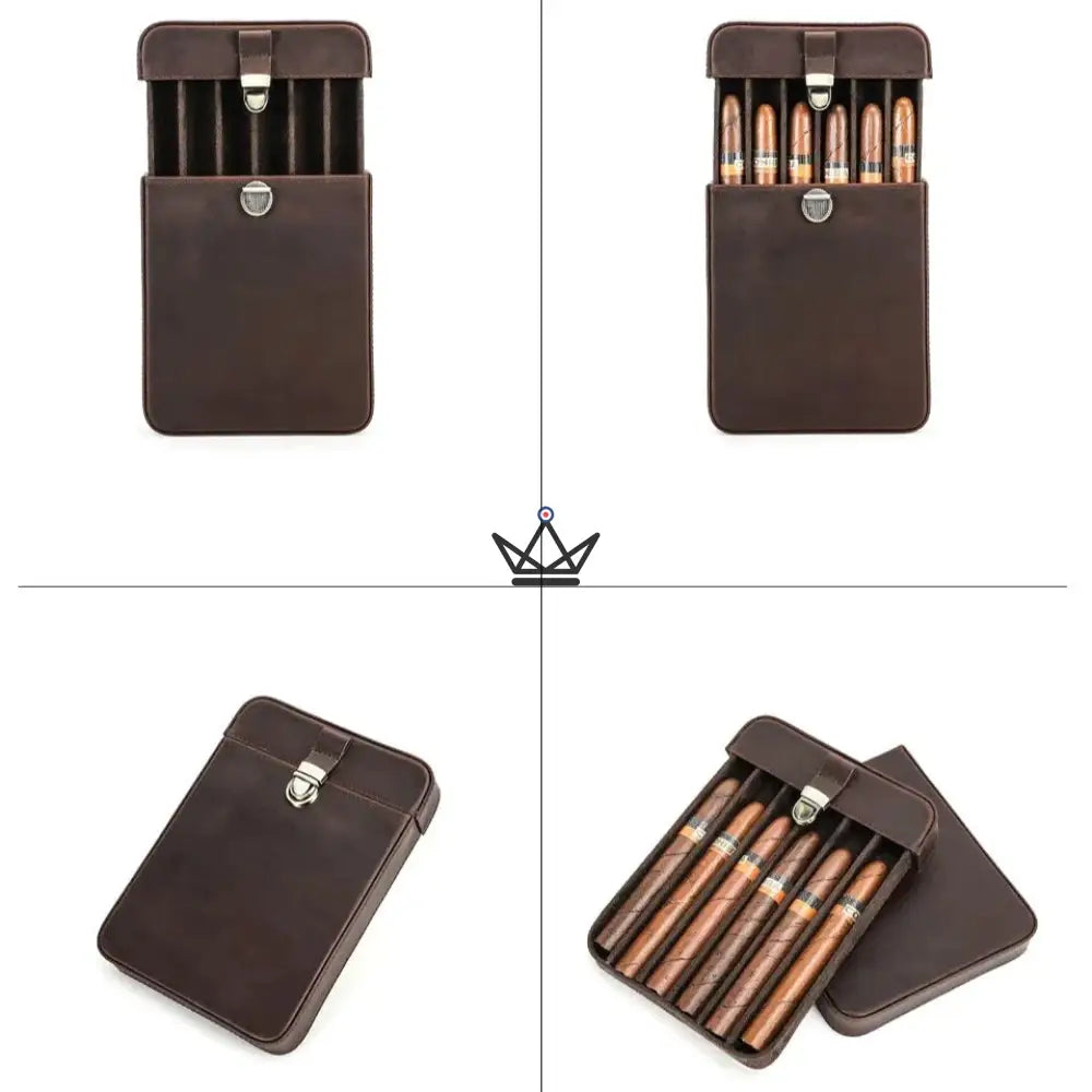 Customizable Leather Cigar Case - Voyageur Slice — view 11