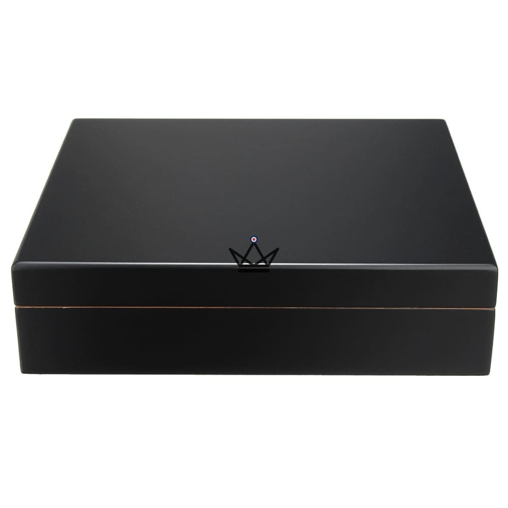 BLACK WOOD Cigar Humidor — Spanish Cedar, 20 Cigars, Hygrometer & Humidifier — view 4