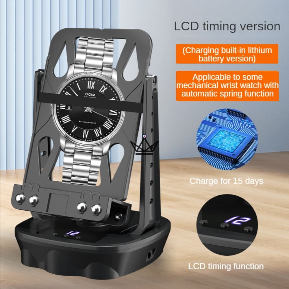 POWERWRIST Automatic Watch Winder — Rotating Balance, LCD, 15-Day Battery — view 8