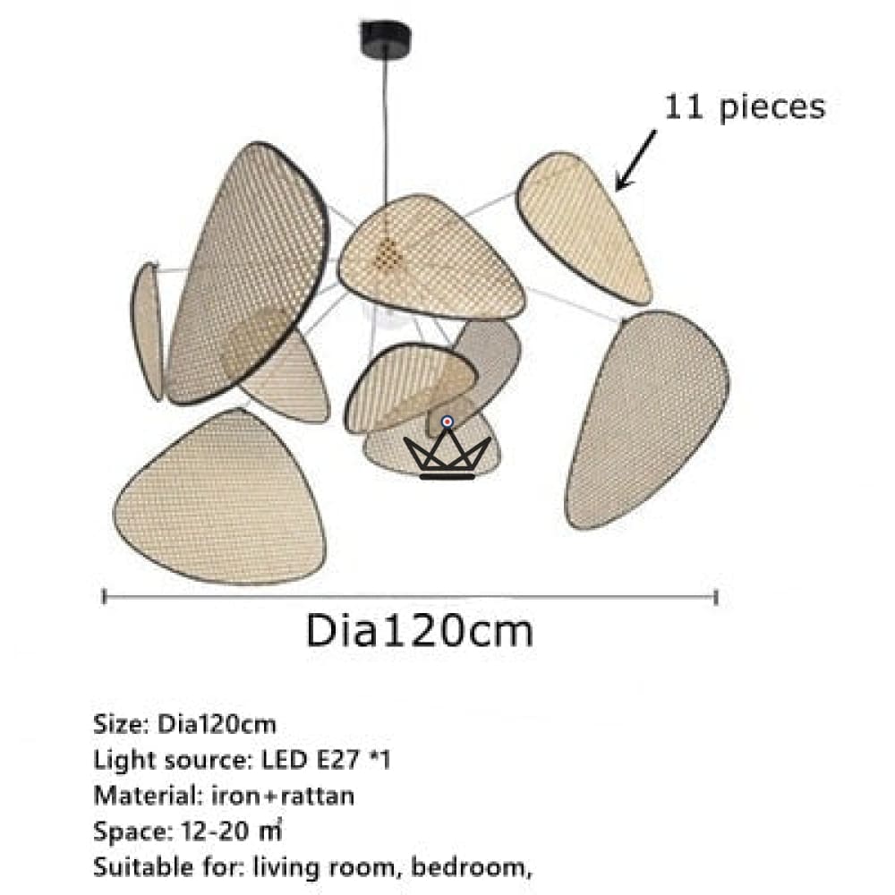 Chandelier suspension Lighting - Screen Rattan — view 24