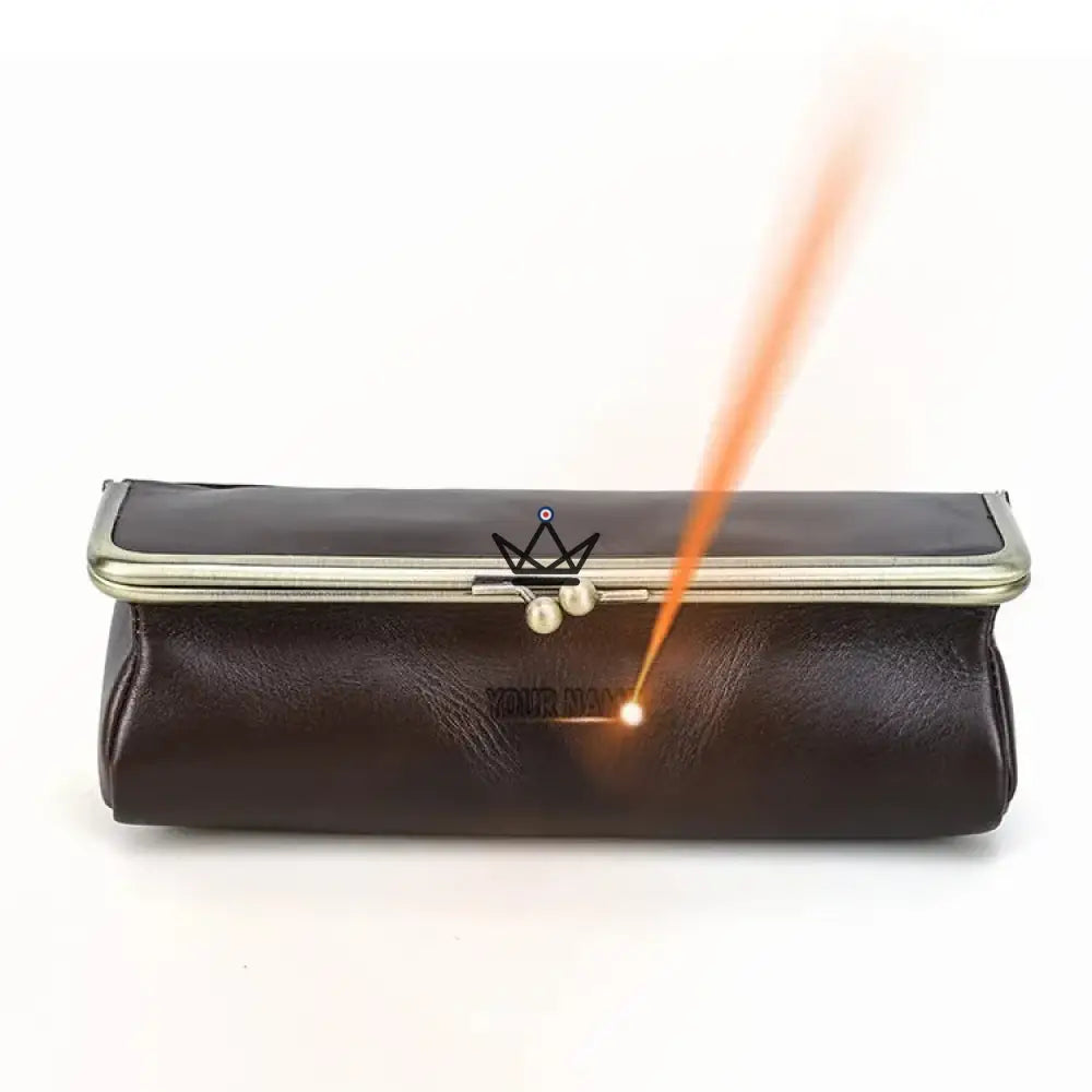 Trousse en Cuir Personnalisable Fermoir Vintage - Voyageur SCRIPT — image 4