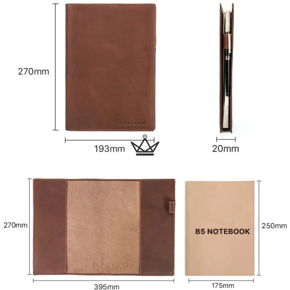 Customizable Leather Notebook Cover - Voyageur Intemporel — view 9