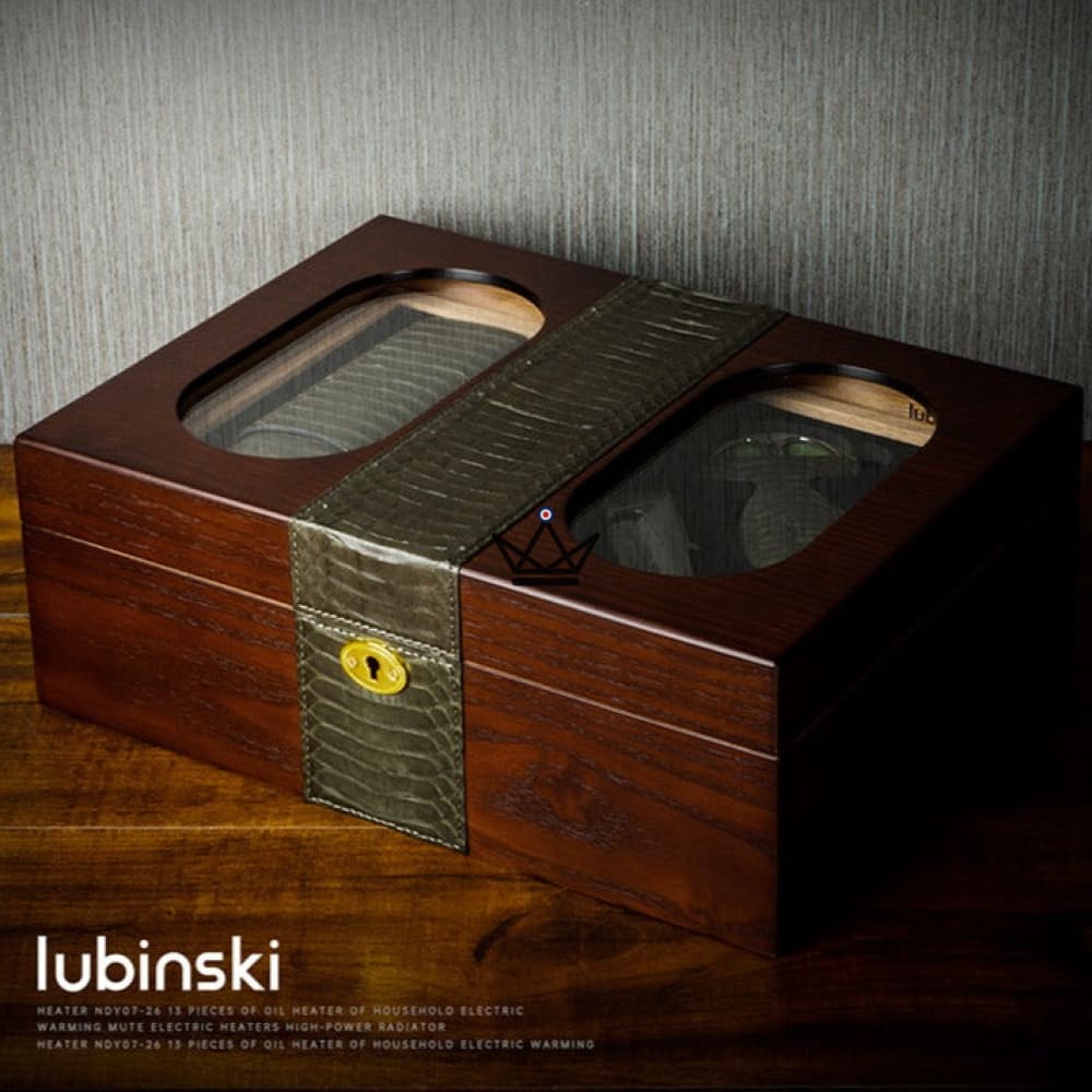 AURELIUS LUXE Cigar Humidor Box — Cedar & Leather, 35-40 Cigars + Case + Lighter + Cutter — view 5