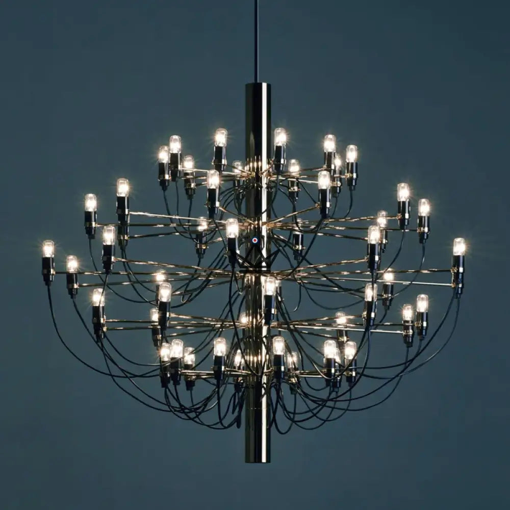 Chandelier Ceiling Light - Stellar Orion — Silver Mirror / 50 Heads