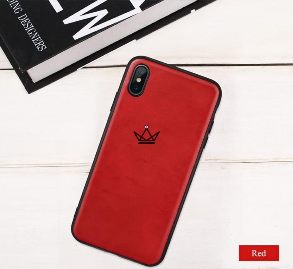 Funda de cuero para iPhone XS MAX — Rojo