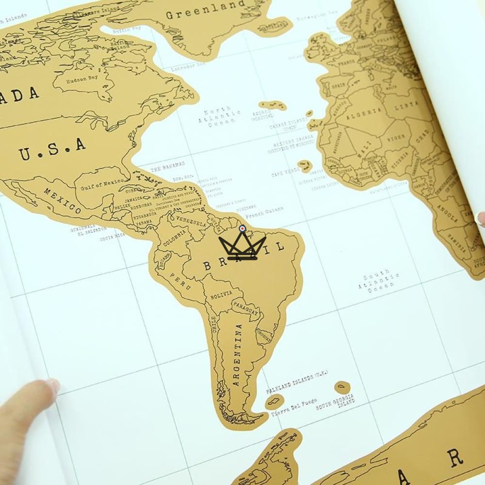 Saque el mapa mundial - Vintage 88 x 52 cm — vista 2