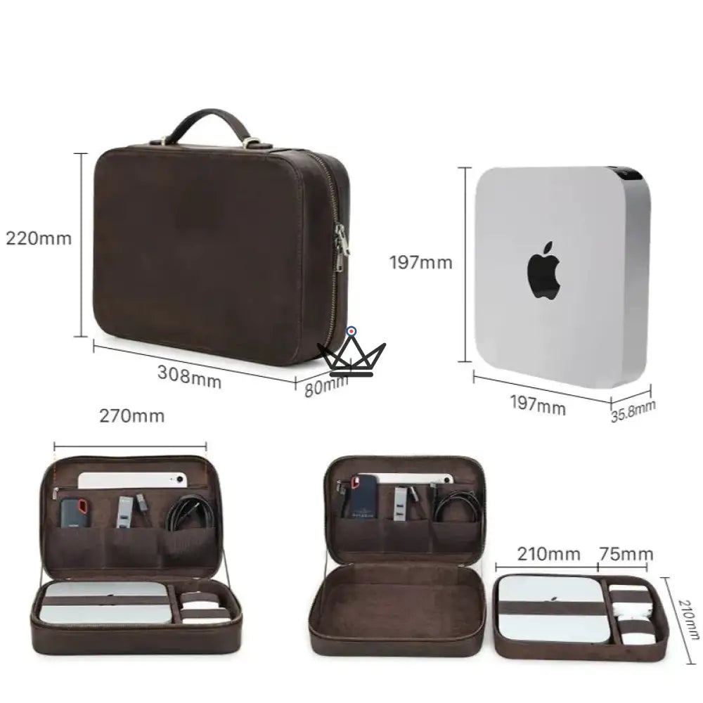 Customizable Leather Case for Apple Mac Mini - Voyageur MacPod — view 6