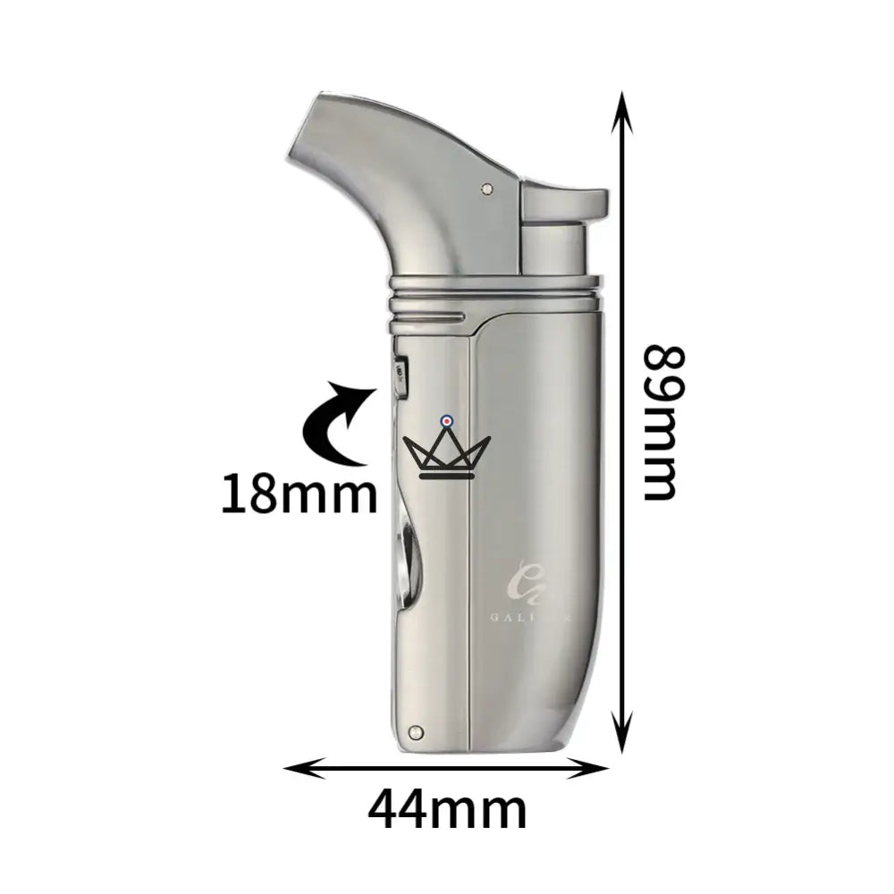 Feuerzeug Chalumeau NEEDLE – Brenner, 7 mm Stempel + Zigarrennadel | Silber oder Gelb – Ansicht 11