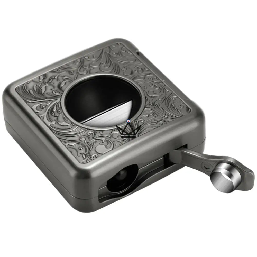Empire 4-in-1 Cigar Cutter — 21mm V-Cut, Stand, Punch & Piercer, Stainless Steel, 5 Finishes, Gift Box Included — view 11