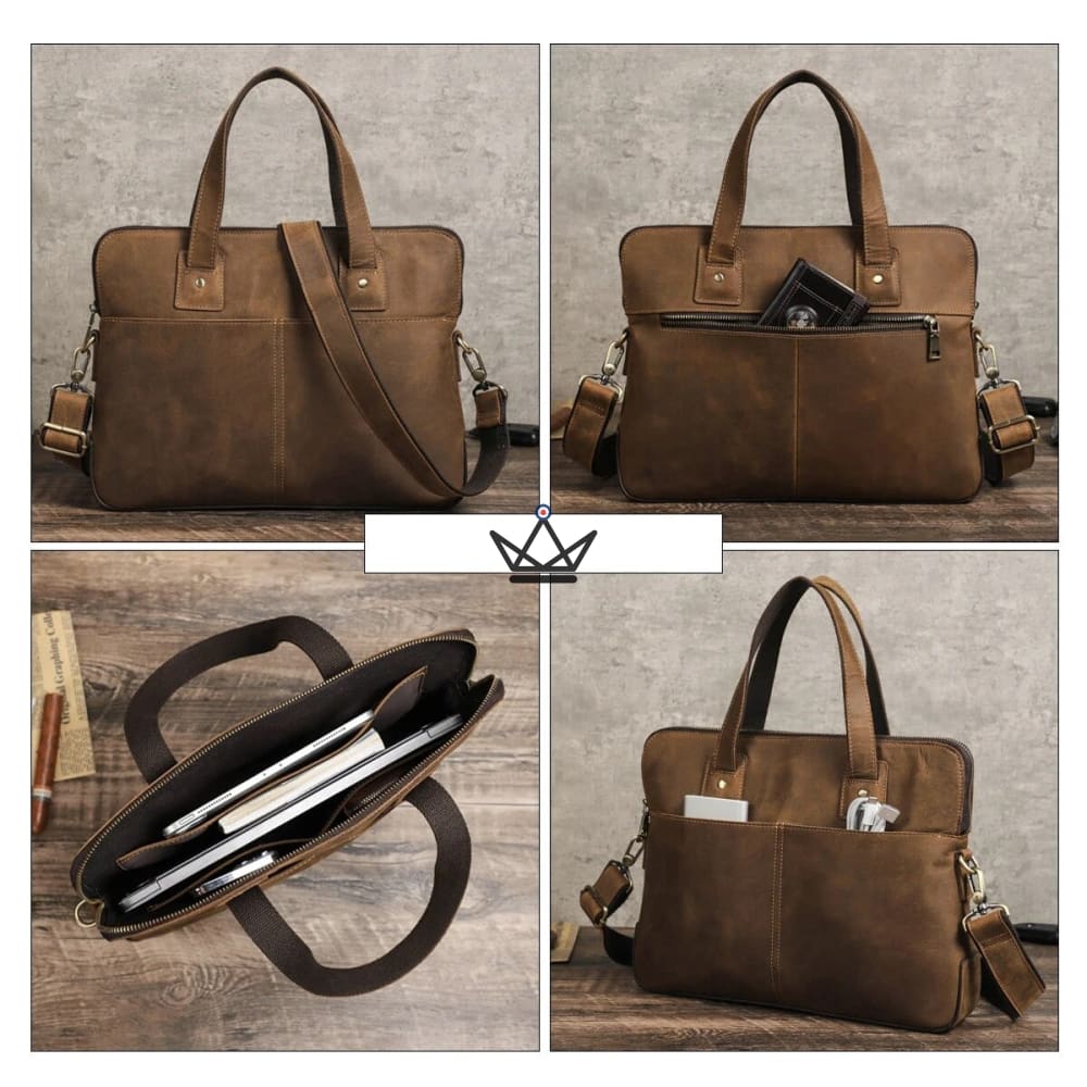 Customizable leather work bag - Voyageur Manhattan — view 4