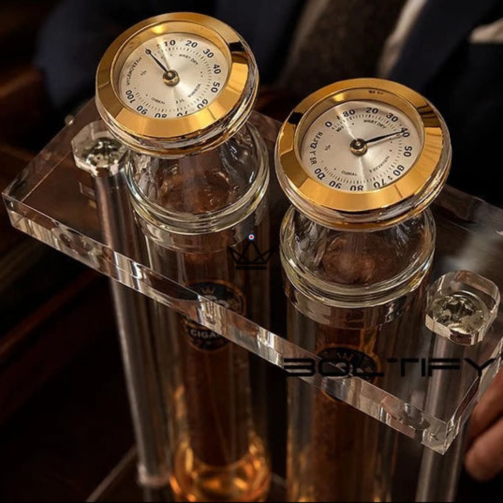 Cigar Infuser Double Tube Glass Hygrometer - INFUSIO TWIN — view 3