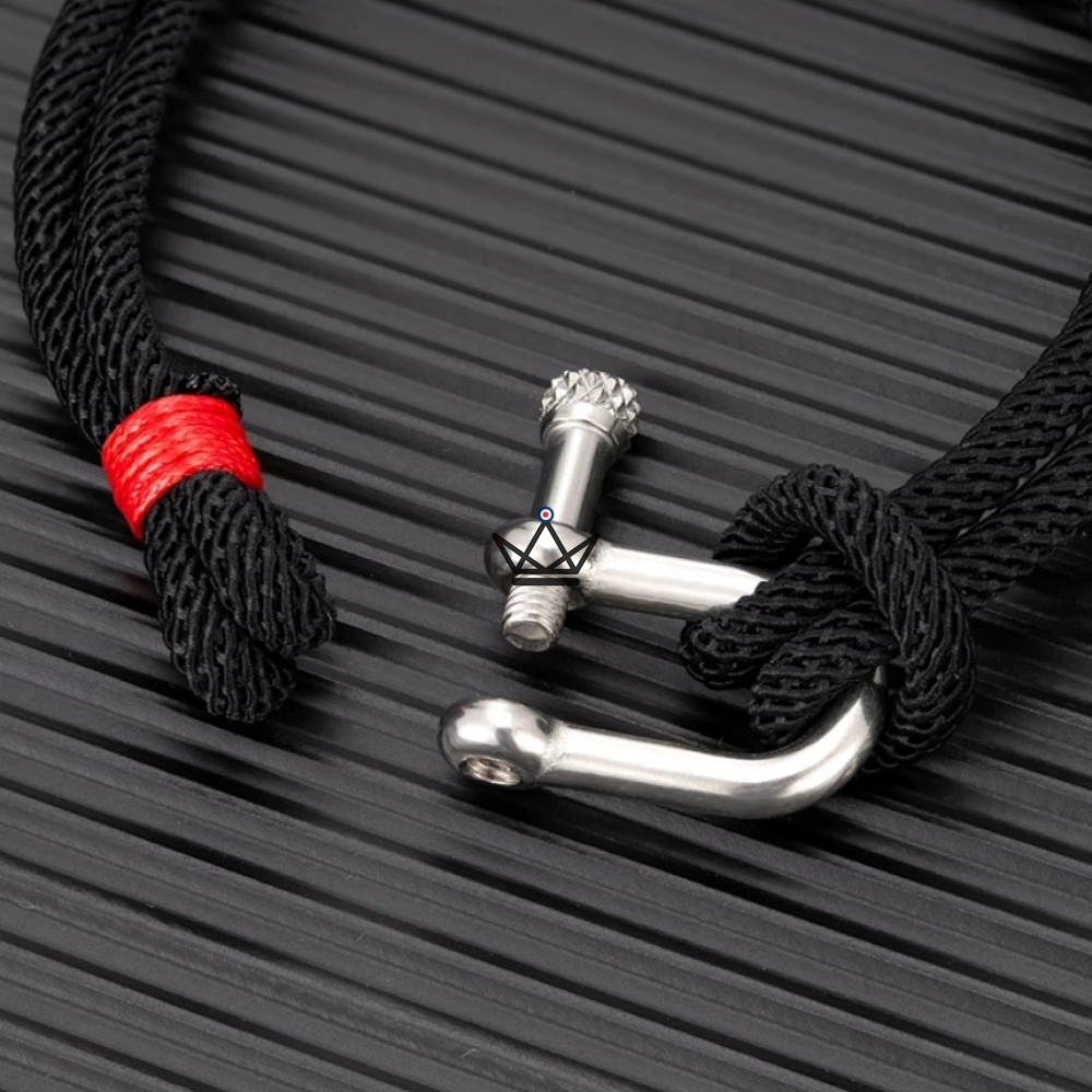 Armband HADOCK – Ankerkette versilbert & Seil – 11 Farben – Ansicht 2