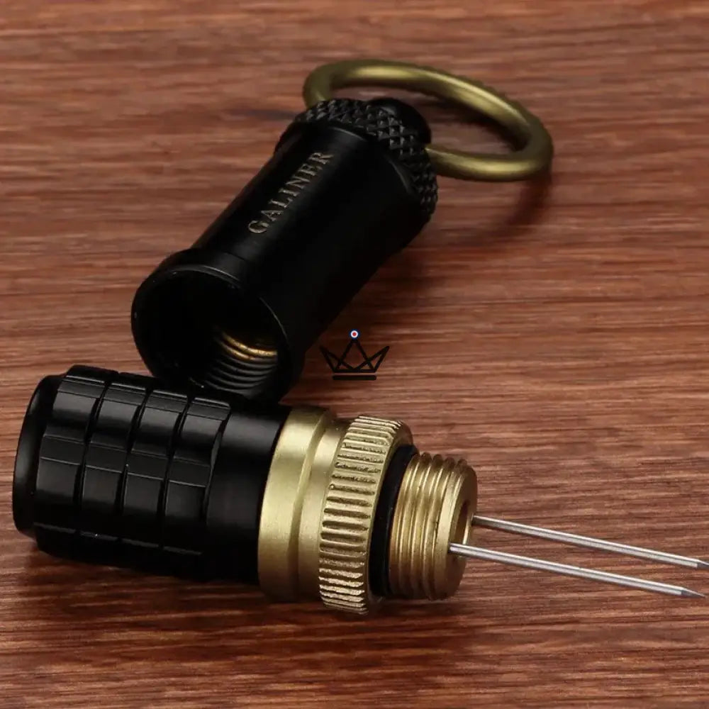 Zigarrenlocher PRESTIGE ELEGANZ — Edelstahl, 9 mm Stanzung, Zigarrenhalter & Schlüsselanhänger | Zeitloses Schwarz oder Klassisches Gold – Ansicht 4