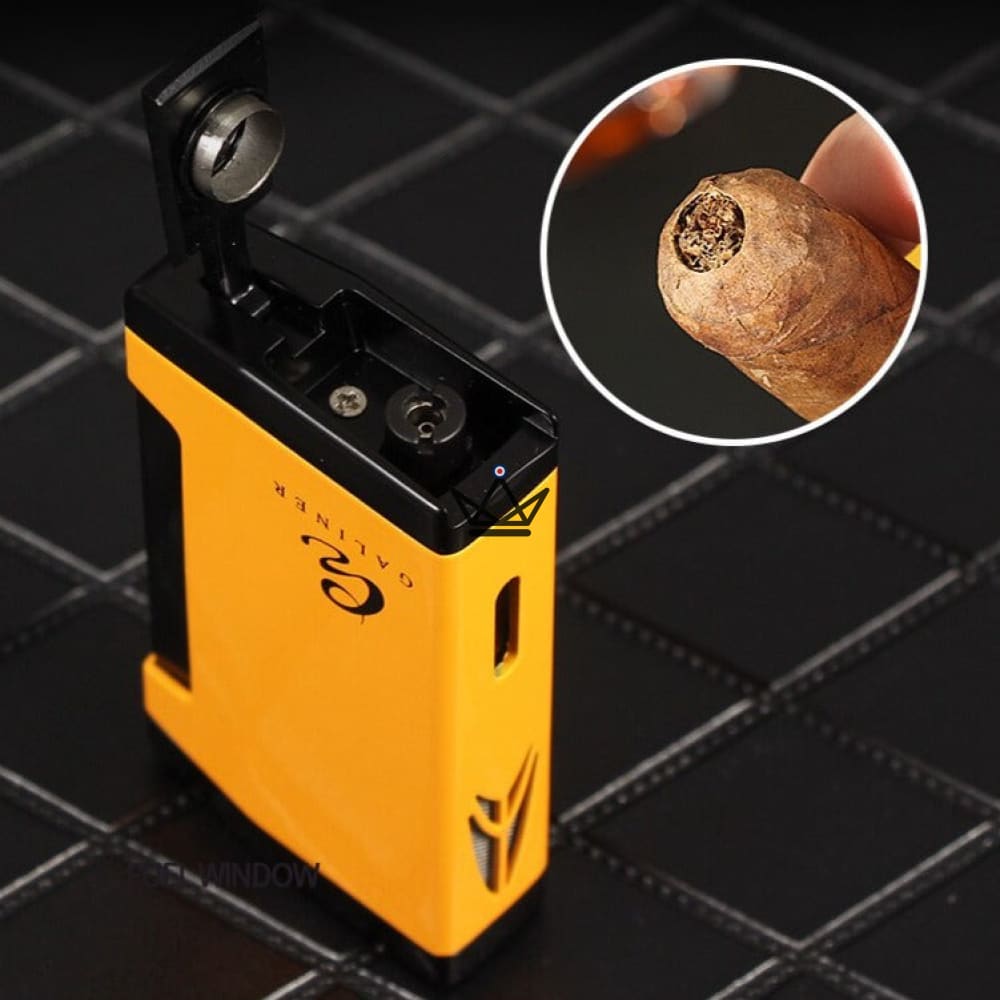 GOLDYR Taschenlampenfeuerzeug — 2 Flammen, 9 mm Locher, Hochglanz | Sammler-Geschenkbox – Ansicht 6