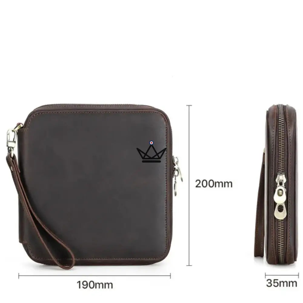 Customizable Travel Watch Case – Voyageur Keeper — Full Grain Leather, 4 Sizes: 2 to 8 Watches — view 15