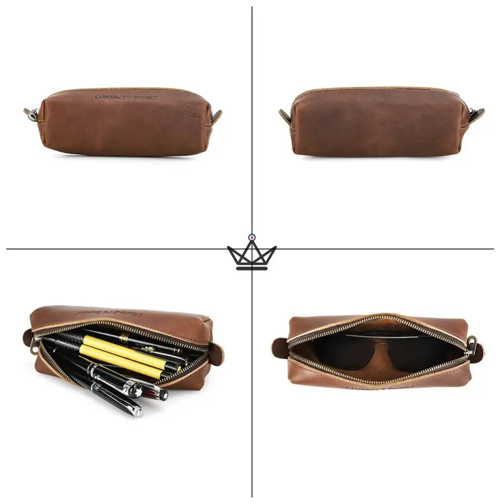 Customizable Leather Pouch - Pens & Glasses - VOYAGEUR Orion — view 9