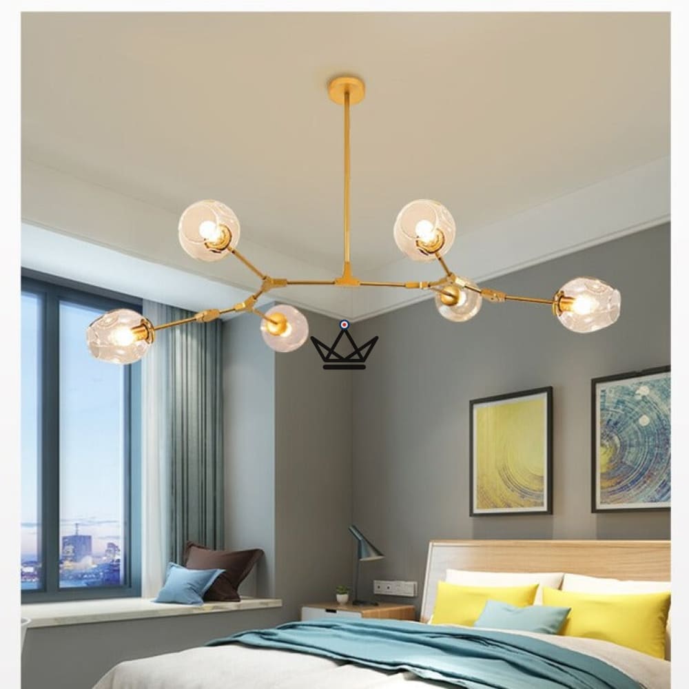Articulated Industrial Ceiling Chandelier - Branching Bubble Style — view 32