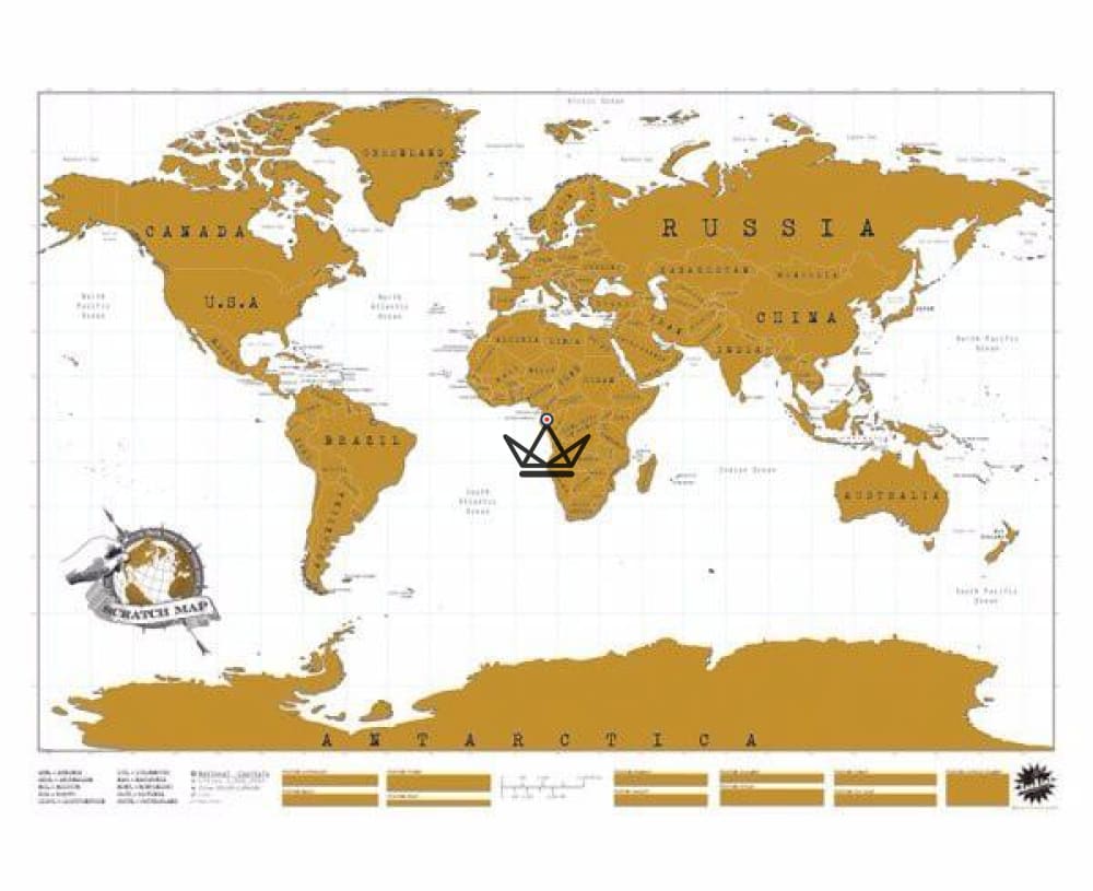 Carte du monde à gratter - Vintage 88 x 52 cm — image 5