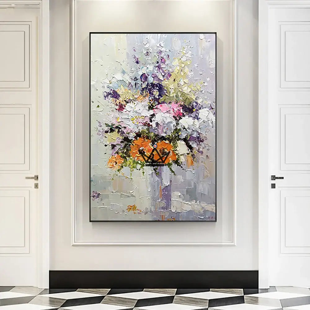 Oil painting on XXL canvas - Floral Burst — Floral Explosion / 40cm x 60cm