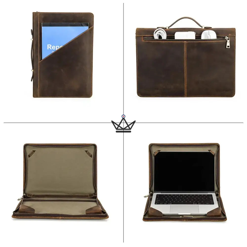 Customizable Leather MacBook Sleeve 13"-16" - Voyager CODEX — view 8