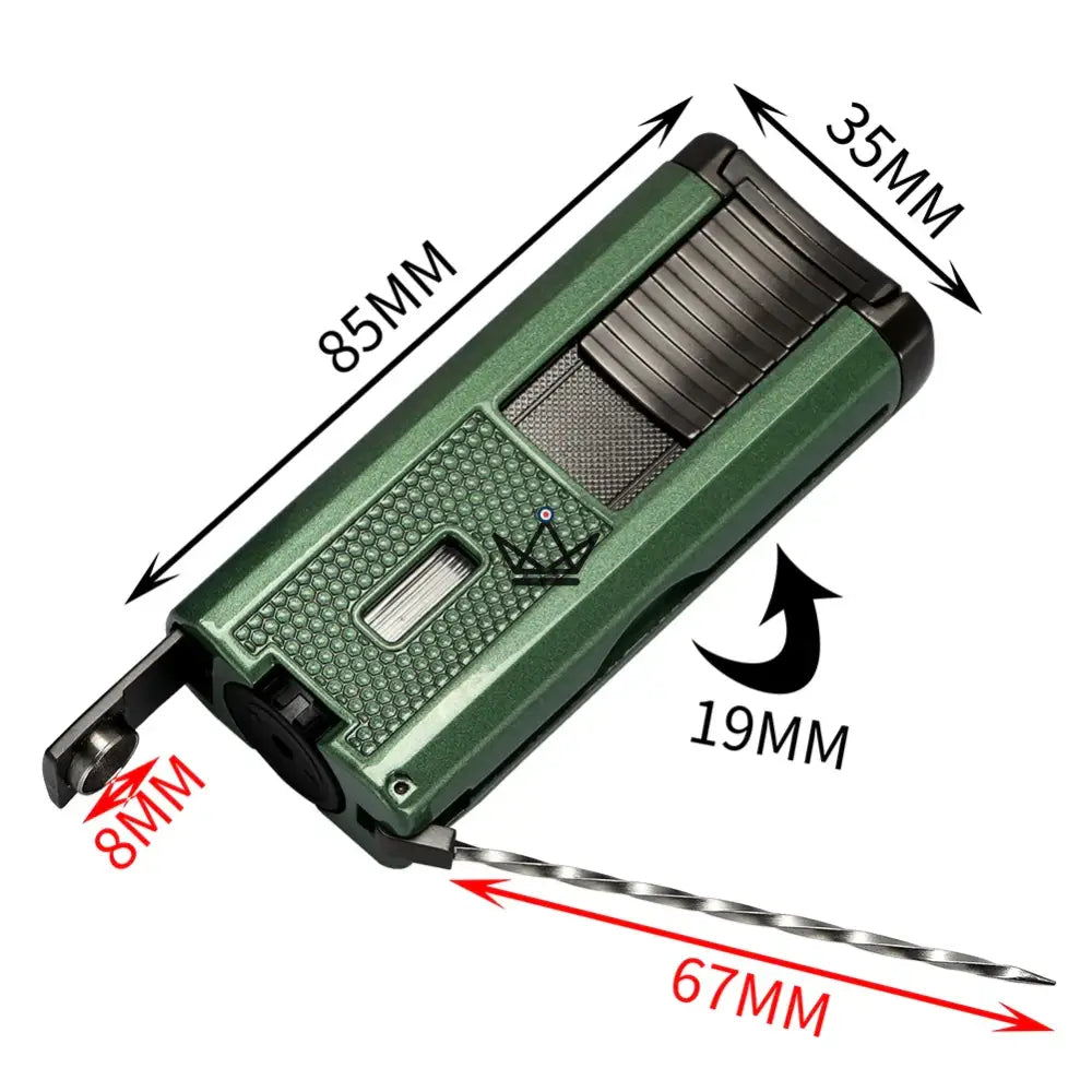 Praetor King Pack – Blauflammen-Zigarrenfeuerzeug + Guillotine-Zigarrenschneider | 4 Farben – Ansicht 7