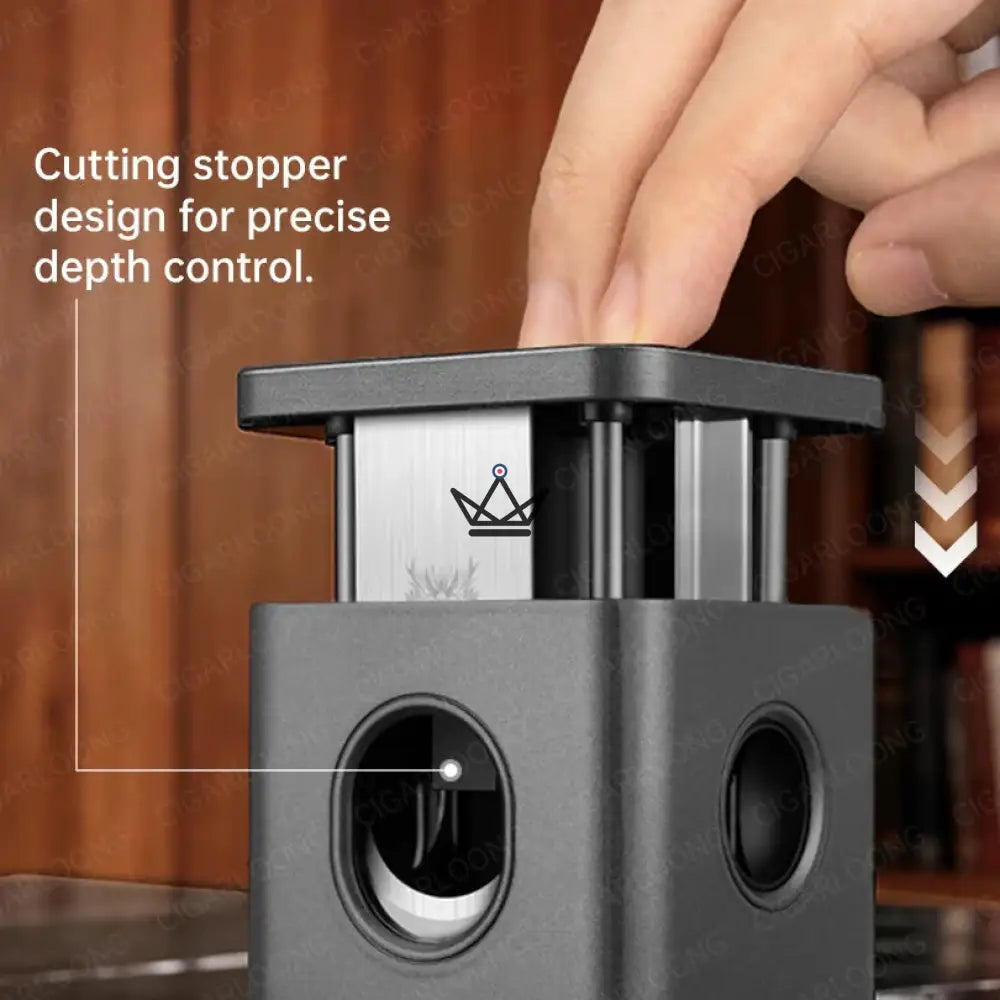 Dragon Town Cube Desktop Cigar Cutter — 3 Cuts — view 7