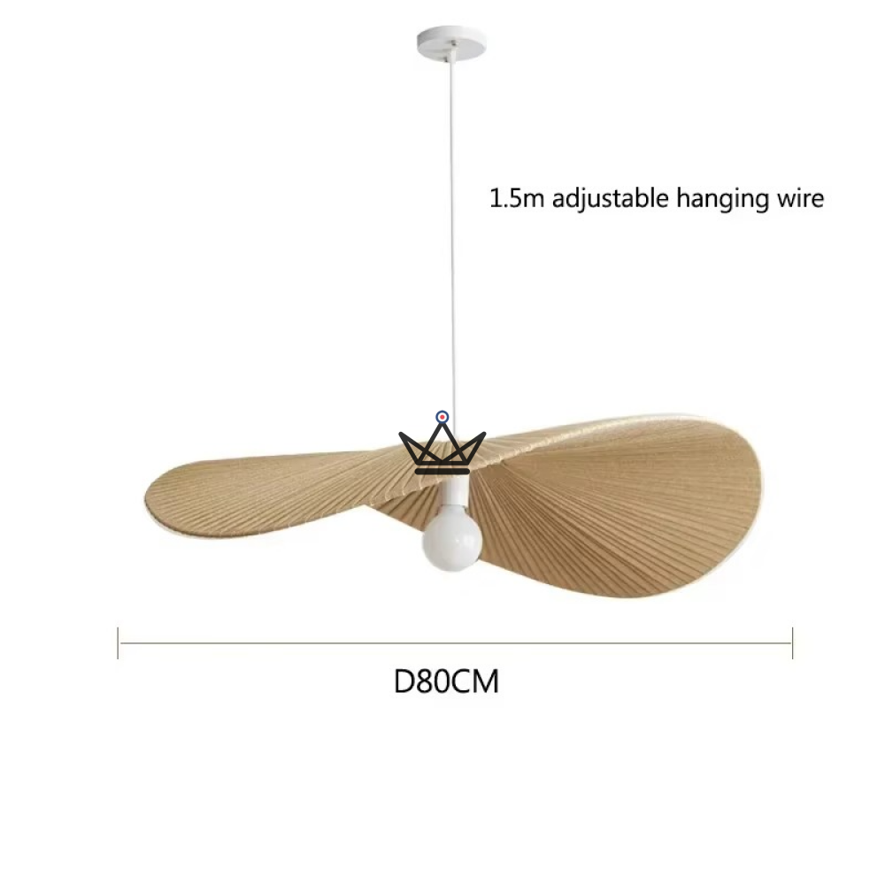 Verti Wabi Pendant Lamp — 60 & 80 cm designer chandelier | White, Beige, Linen — view 9