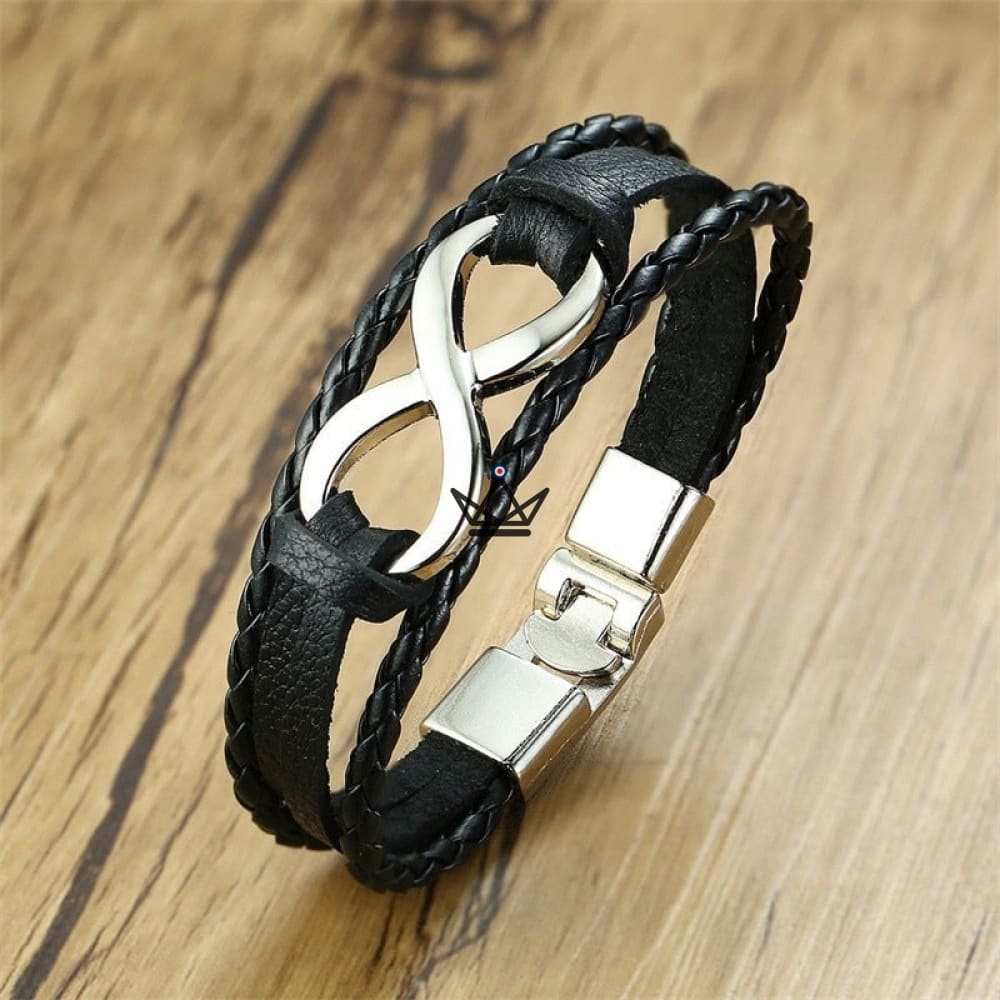 Infinite Bracelet - Genuine Leather & Infinity Symbol ∞ - 4 Colors — view 3