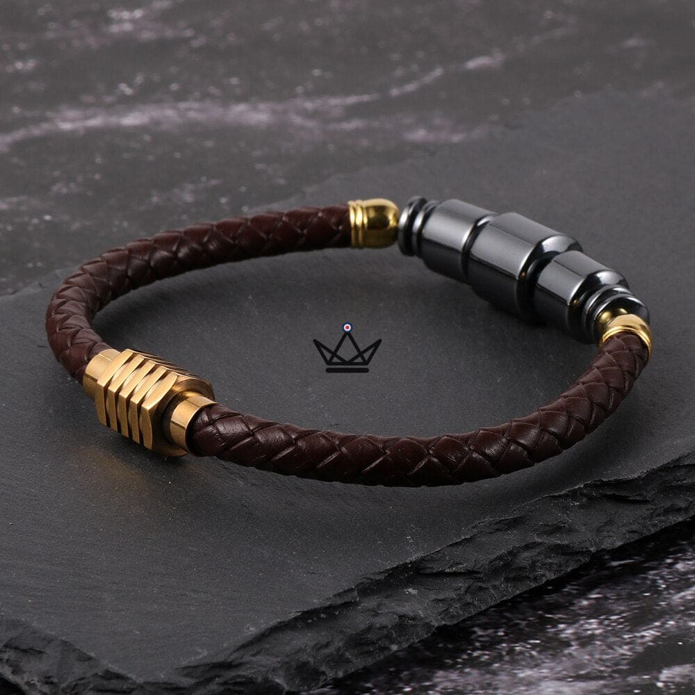 Armband Titan – Rindsleder & Titanmodule – 4 Kombinationen – Ansicht 3