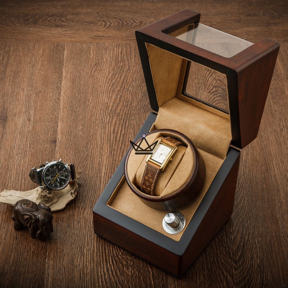 RUSTIC HERITAGE Bobinadora automática de relojes: madera refinada, 3 configuraciones, 5 modos