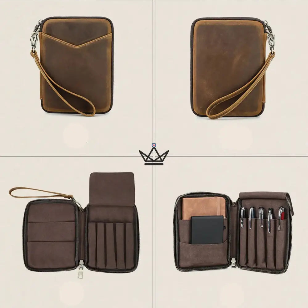 Leder-Taschenorganizer - Stifte & Notizbücher anpassbar - VOYAGEUR Plume – Ansicht 8