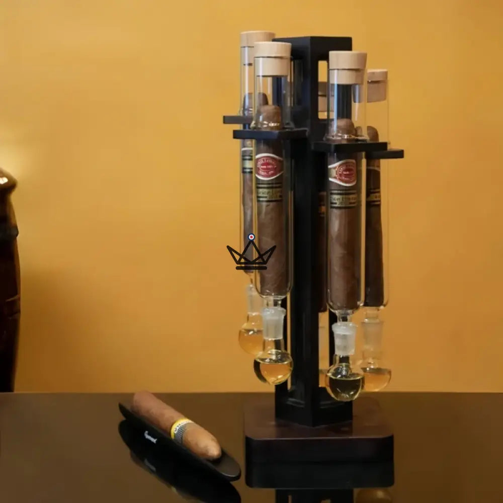 Infusor de cigarros 5 Tubos INFUSIO ARCANUM — Madera Noble, Cedro, Higrómetro y Termómetro Infusor de cigarros 5 Tubos INFUSIO ARCANUM — Madera Noble, Cedro, Higrómetro y Termómetro