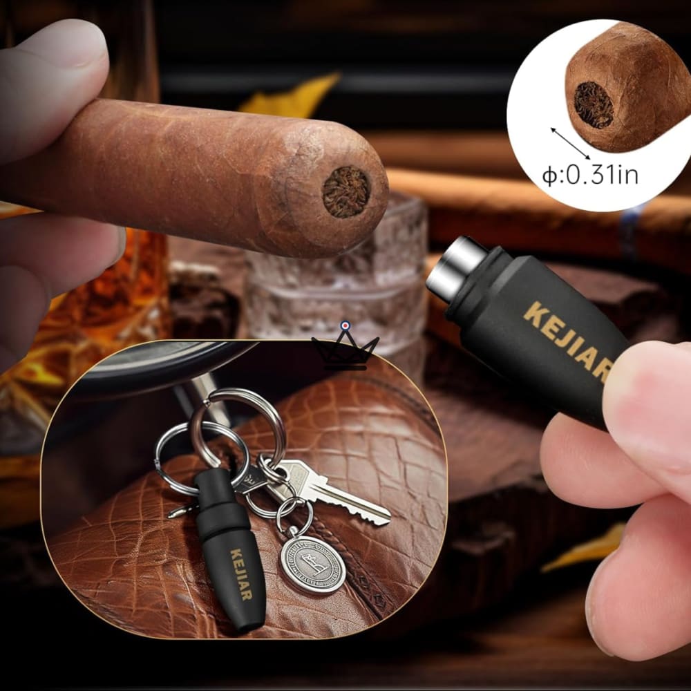 New Origin Cigar Travel Humidor — portable mini humidor, hygrometer & 5 integrated accessories — view 13