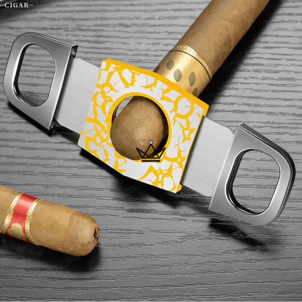 Fractalis Edition Cigar Cutter — Double Blade Guillotine Stainless Steel, Fractal Pattern, Ø 25 mm, 3 Variants, Rigid Gift Box Included — view 6