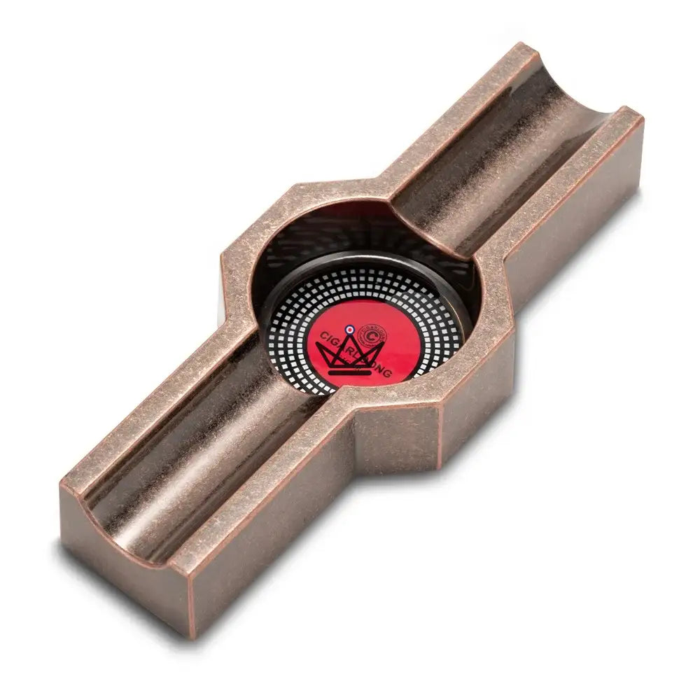 Solo King 2-Cigar Ashtray — 3 Vintage Finishes — view 9