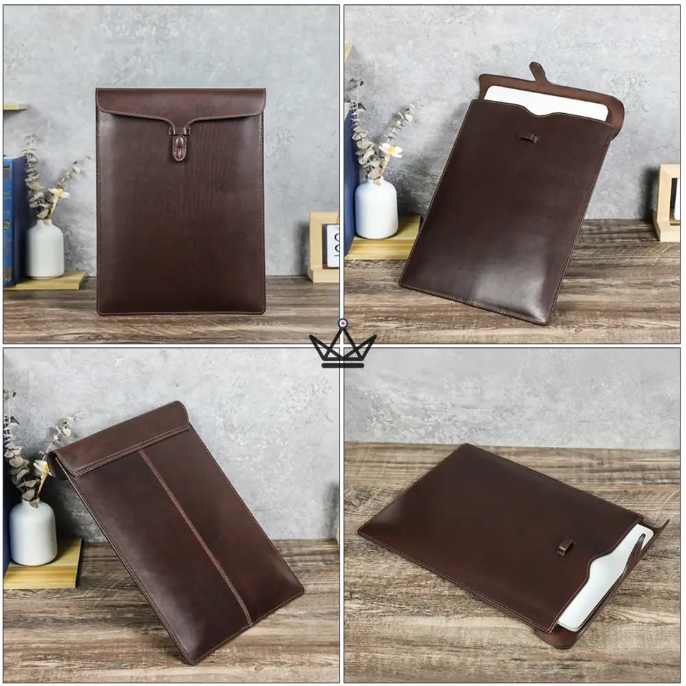 Customisable Leather Macbook Sleeve 13" to 15" - Traveller CONSULAT — view 3