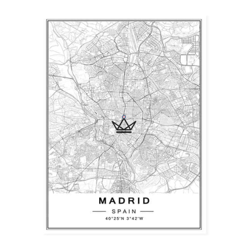 Afiches de mapa de la ciudad — Madrid