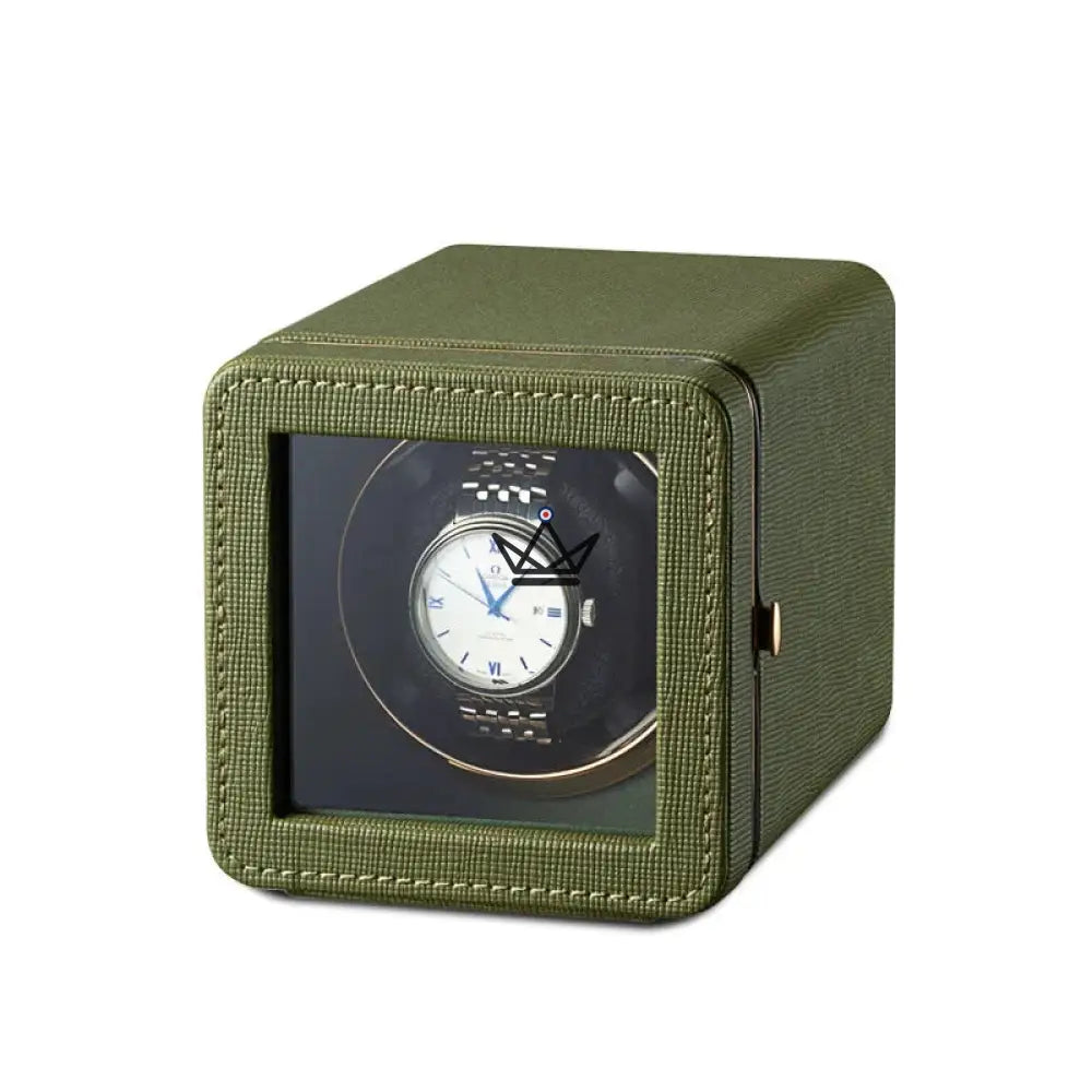 Uhrenbeweger für Automatikuhren PRESTIGE ÉQUINOXE — PU-Leder, blaue LED, 5 Modi, USB-C – Ansicht 15